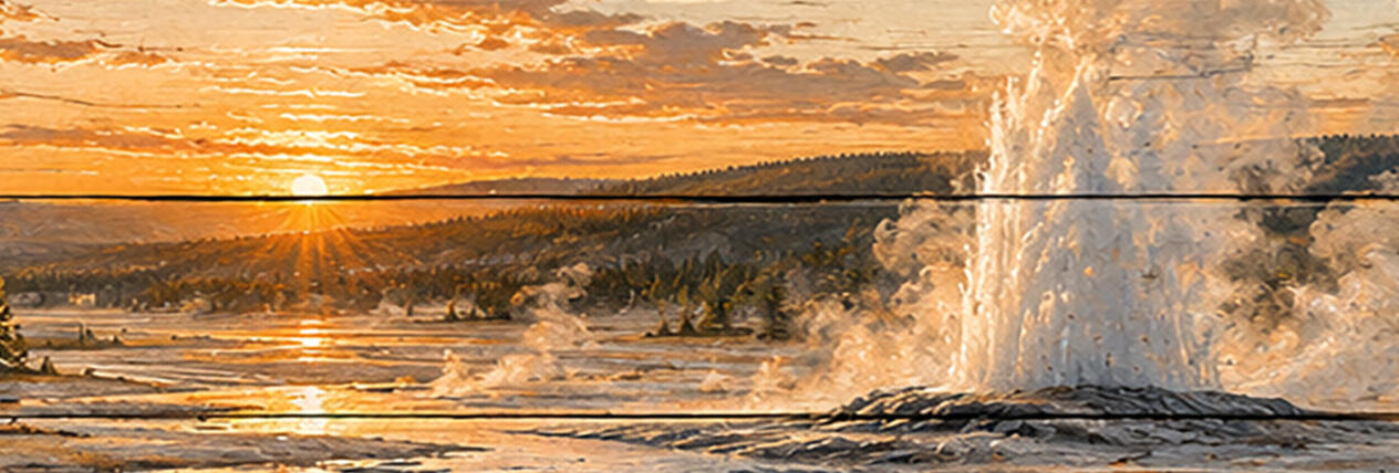 Yellowstone Sunset 11.5 x 35