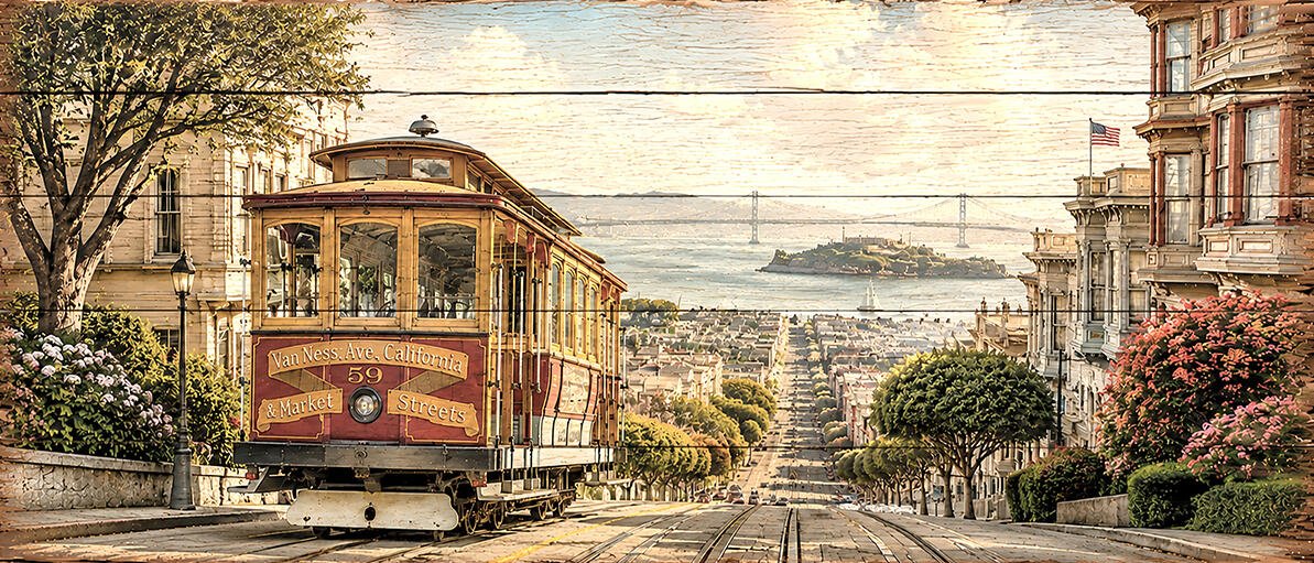 Cable Car 15 x 35 Inches